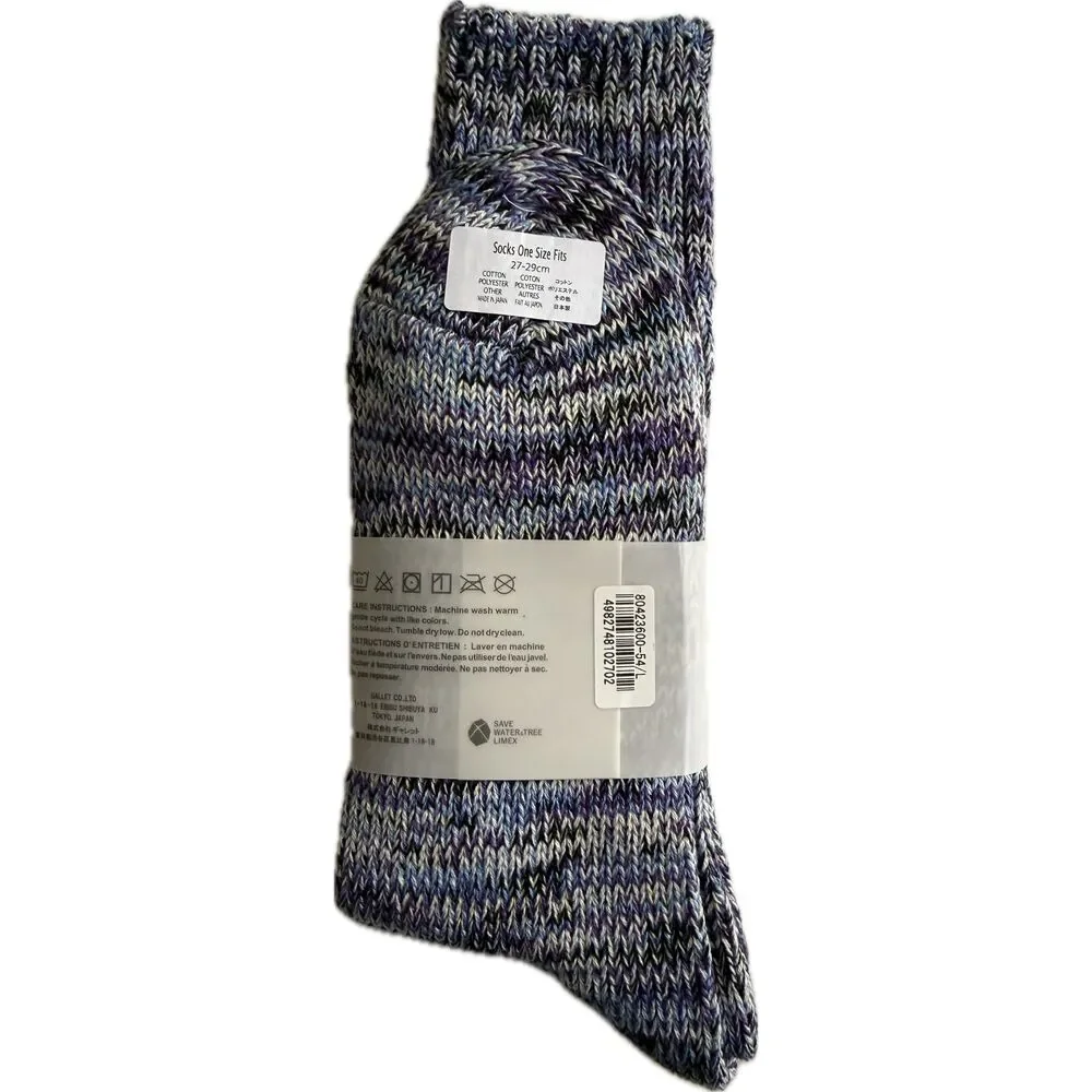 Anonymous ISM Socks Crew Made in Japan Cashmere Blend One Size Fits Most